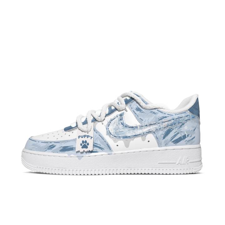 Nike Nike Air Force 1 Skateboard Shoes Men's Low Top Blue/White
