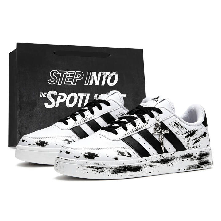 Adidas Adidas BREAKNET 2.0 Skateboard Shoes Unisex Low Top Black White