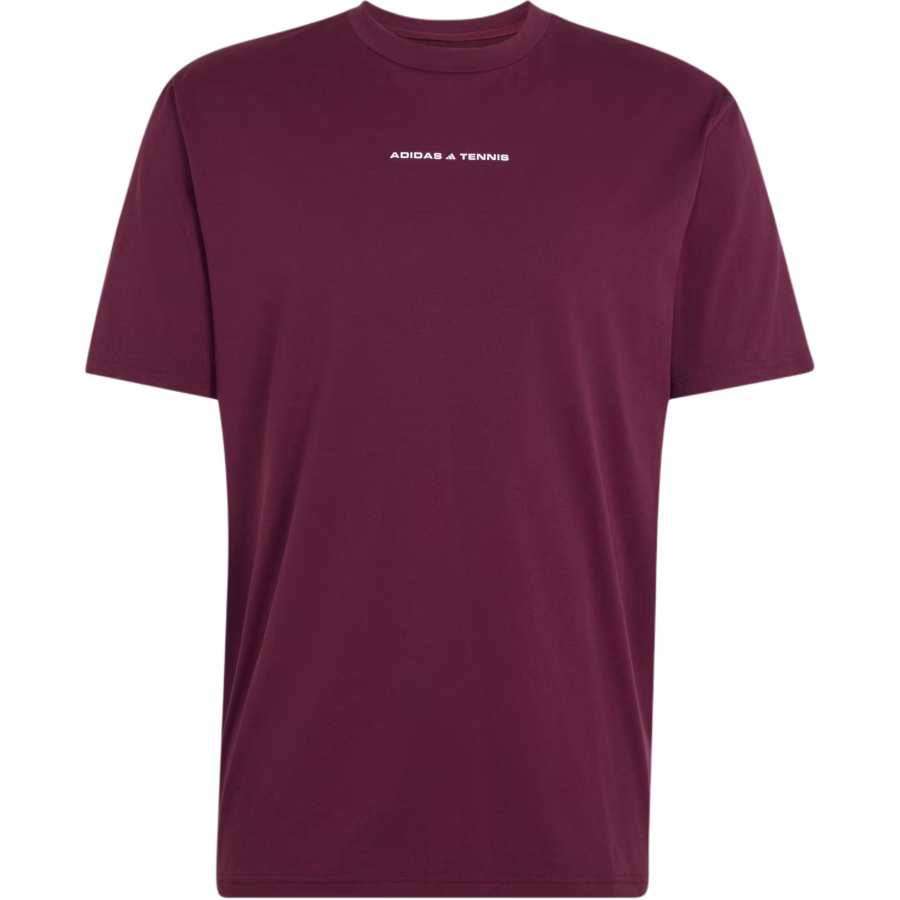 Adidas Adidas Tennis Tops Men's Burgundy Crew Neck Moderate