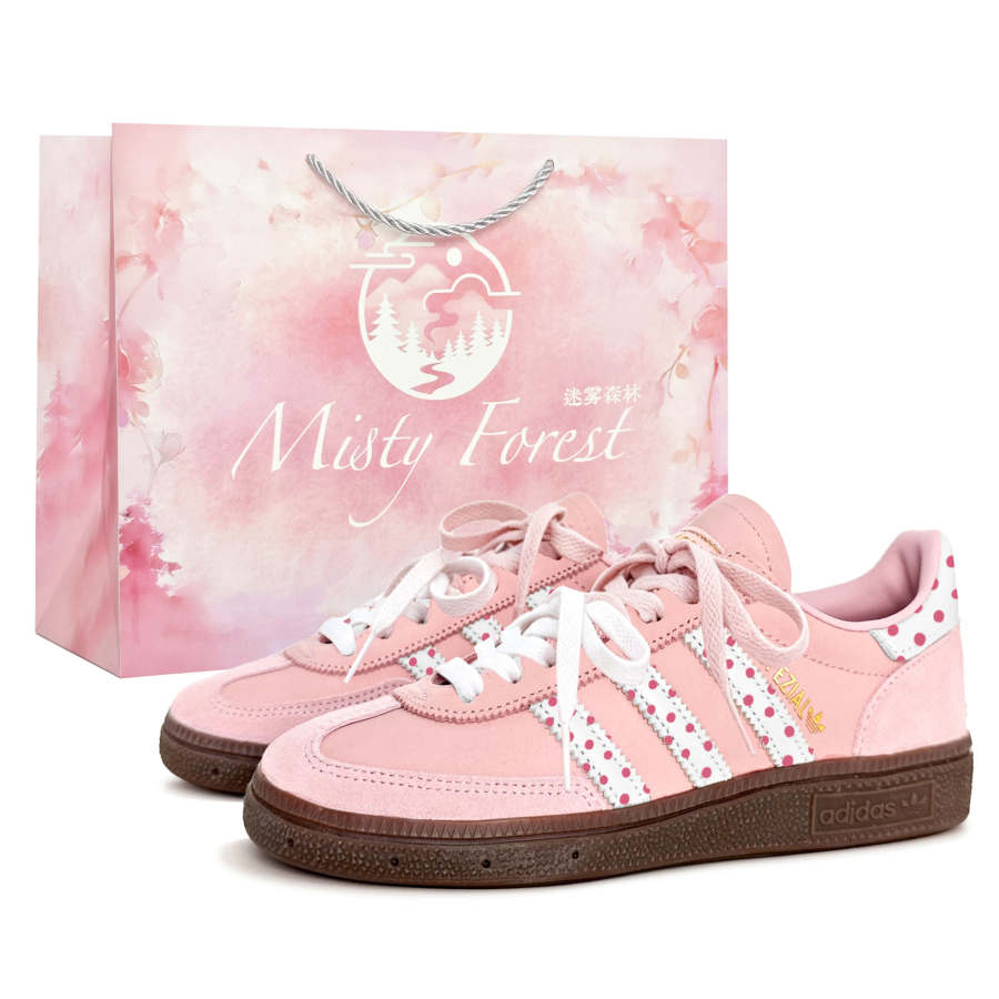 Adidas Originals HANDBALL SPEZIAL Skateboard Shoes Women's Low Top Pink/White
