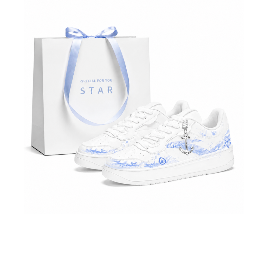 ANTA Easy Skateboard Shoes Unisex Low Top White