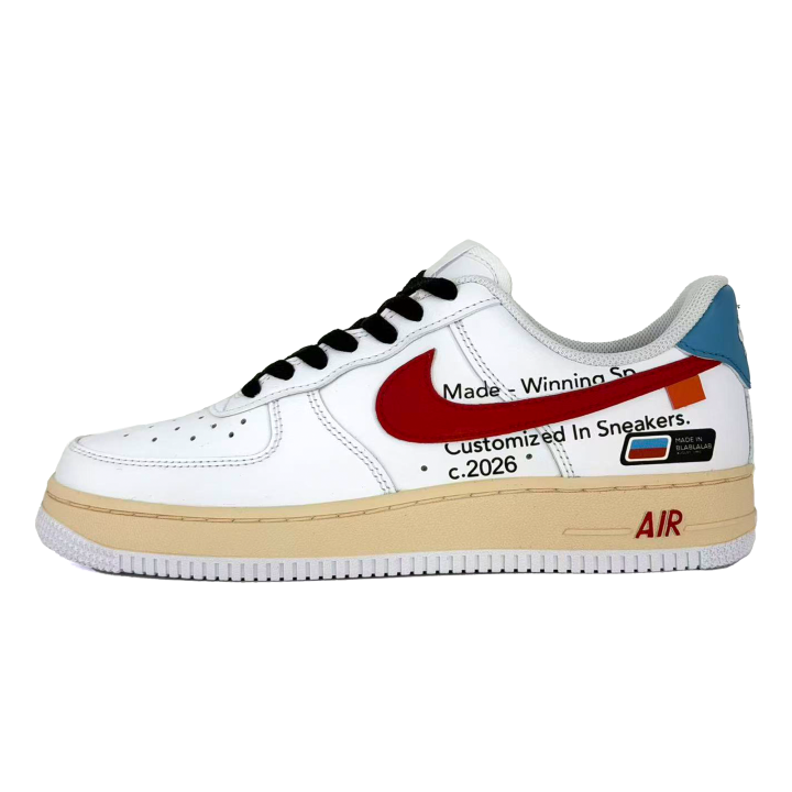Nike Nike Air Force 1 Skateboard Shoes Unisex Low Top Red