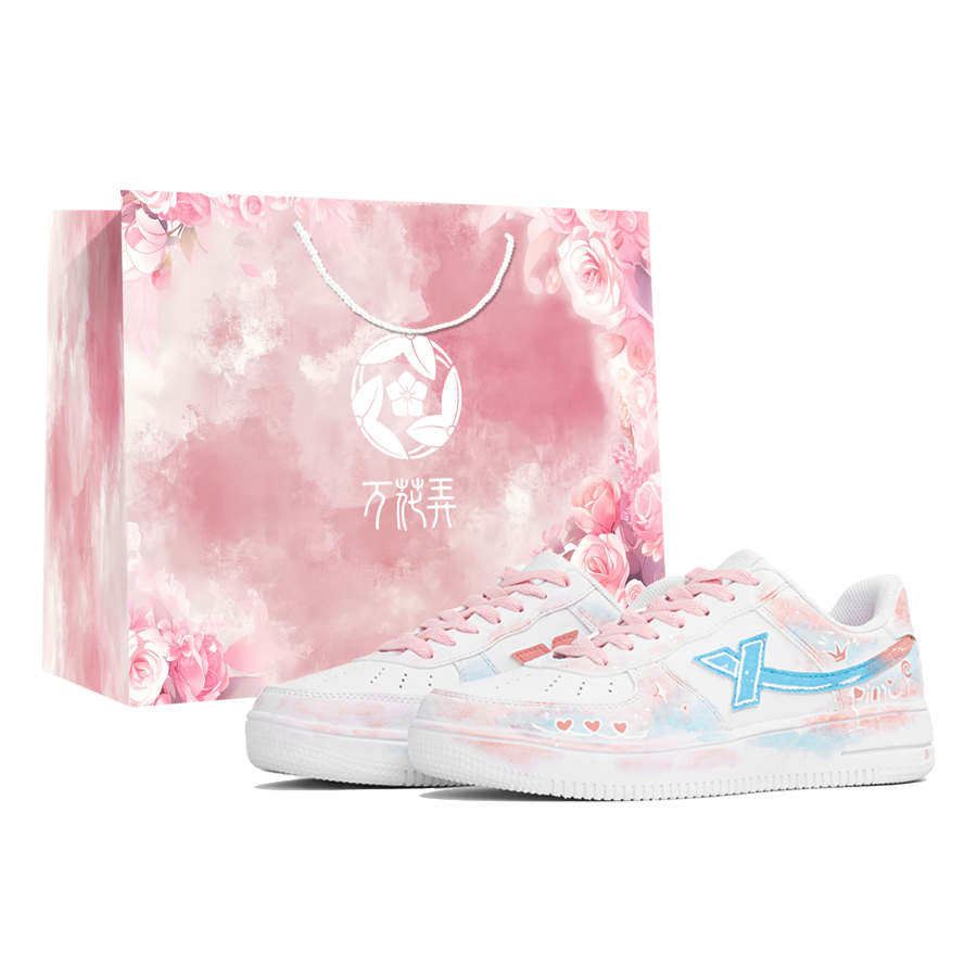 XTEP Skate Shoes Women's Low Top Pink/Blue