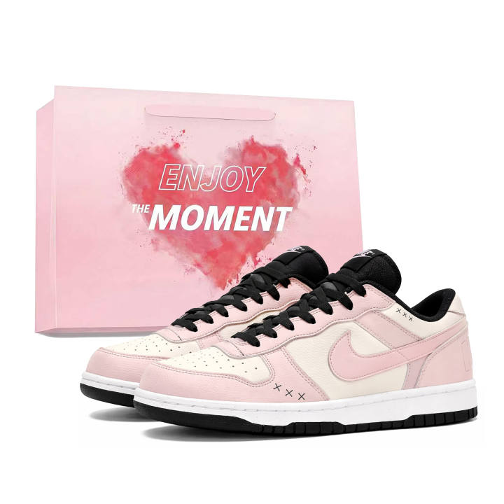 Nike Nike Dunk Skateboard Shoes Men's Low Top Black/White/Pink