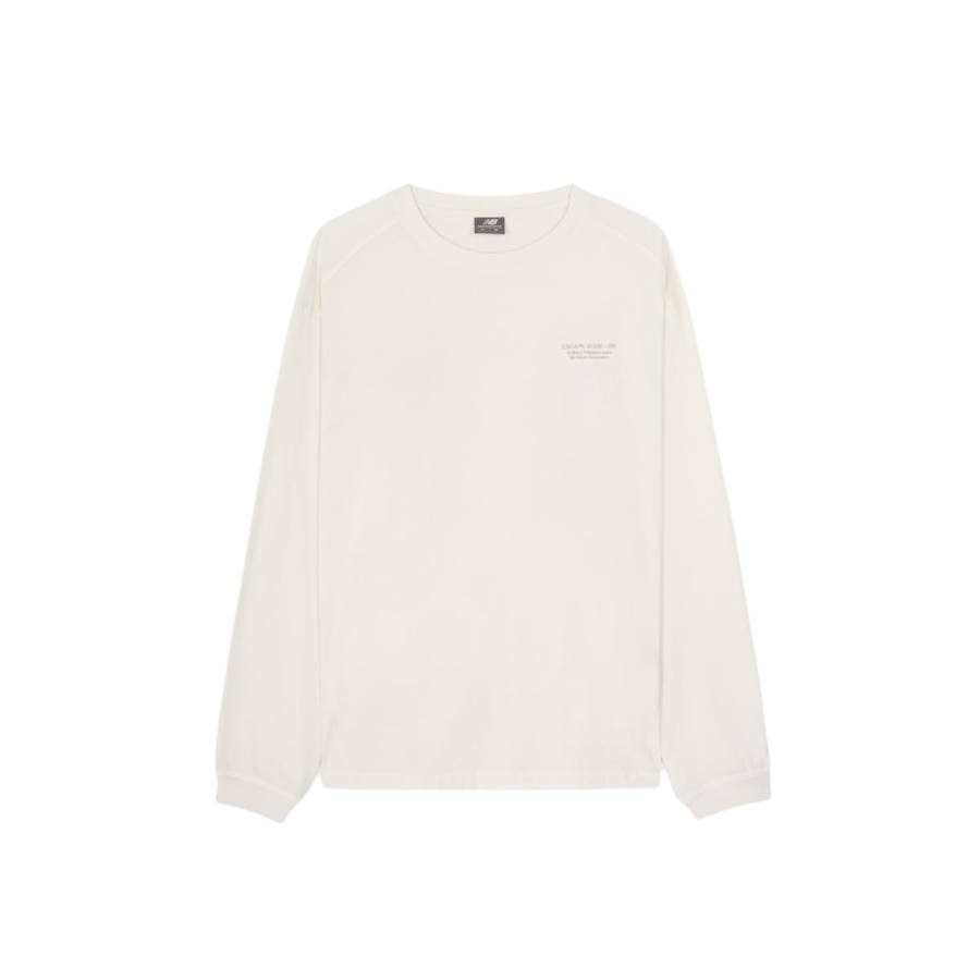 New Balance New Balance T Shirts Unisex Ivory Crew Neck Moderate