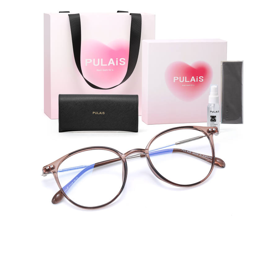 PULAIS PULAIS TR Round Eyeglass Frames Women's