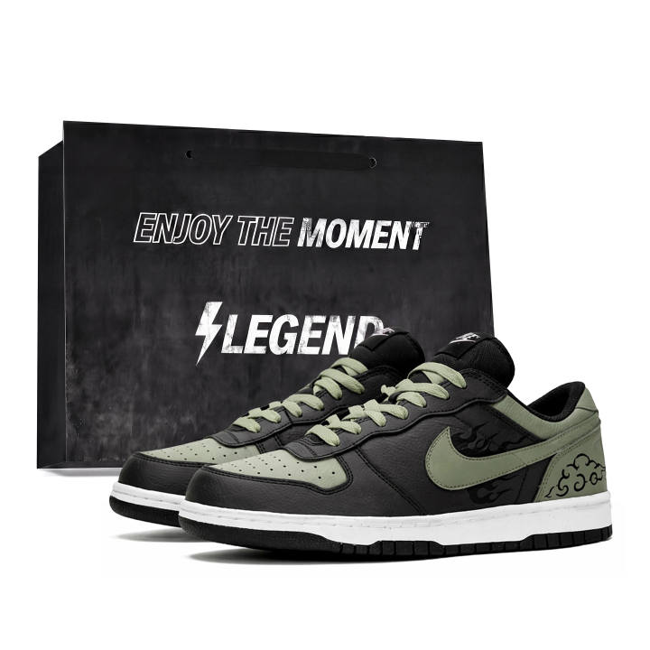 Nike Nike Dunk Skateboard Shoes Men's Low Top Black/Green/White