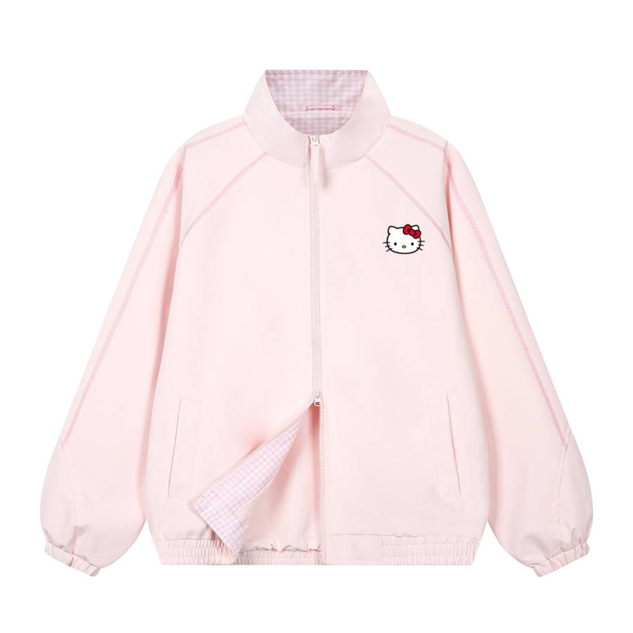 Sanrio Hello Kitty Jackets Unisex Stand Collar Moderate Straight Fit