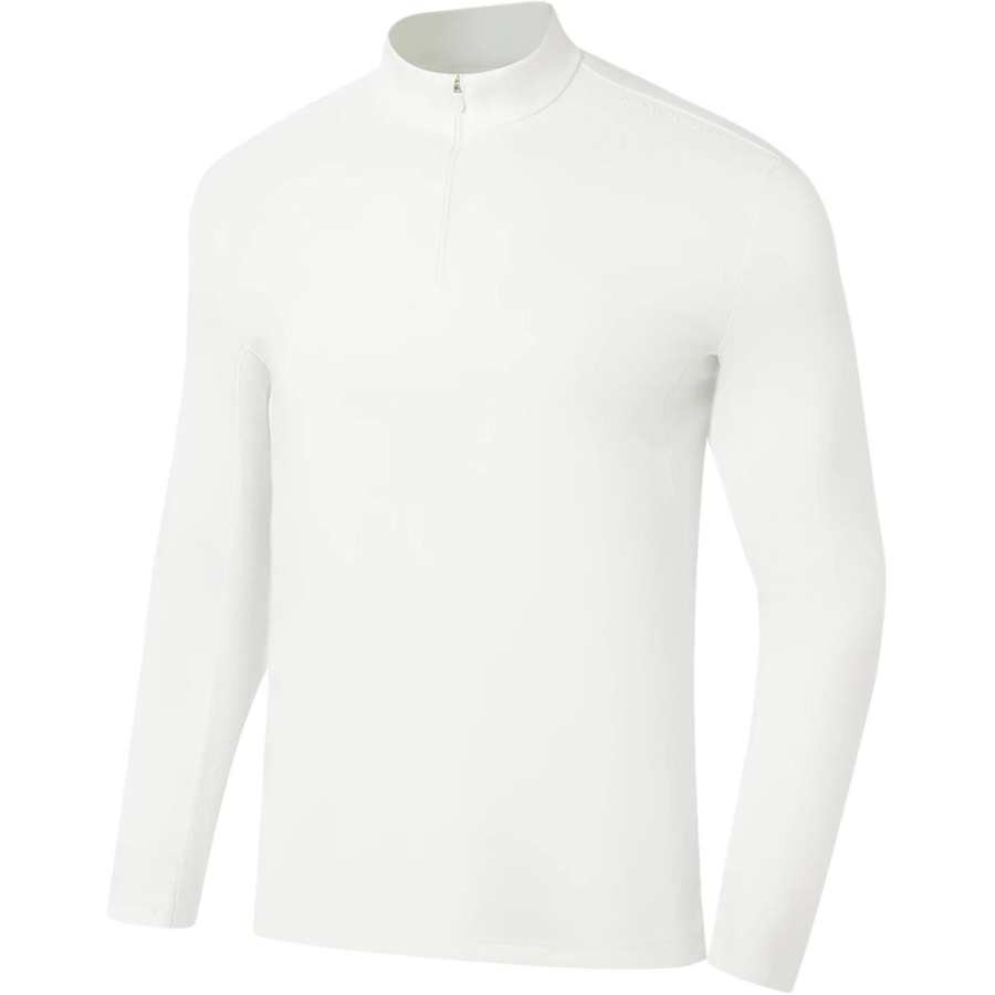 Li-Ning Li Ning Qingmu T Shirts Men's White Stand Collar Moderate Straight Fit