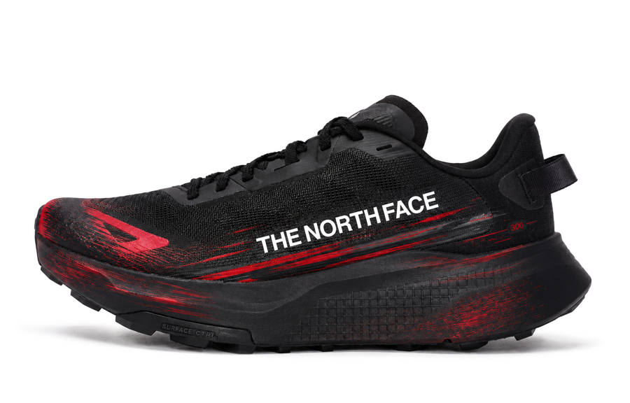 THE NORTH FACE Trail Running Shoes Men's Low Top Black/Red