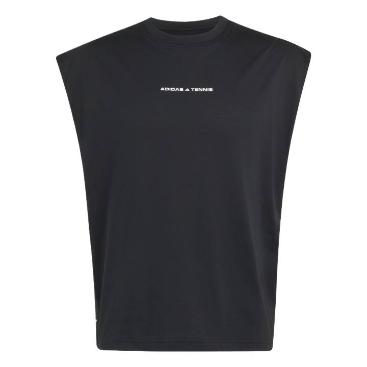 Adidas Adidas Tennis Tops Men's Black Crew Neck Moderate