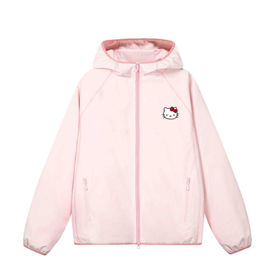 Sanrio Hello Kitty Jackets Women's Hooded Non Detachable Moderate Straight Fit