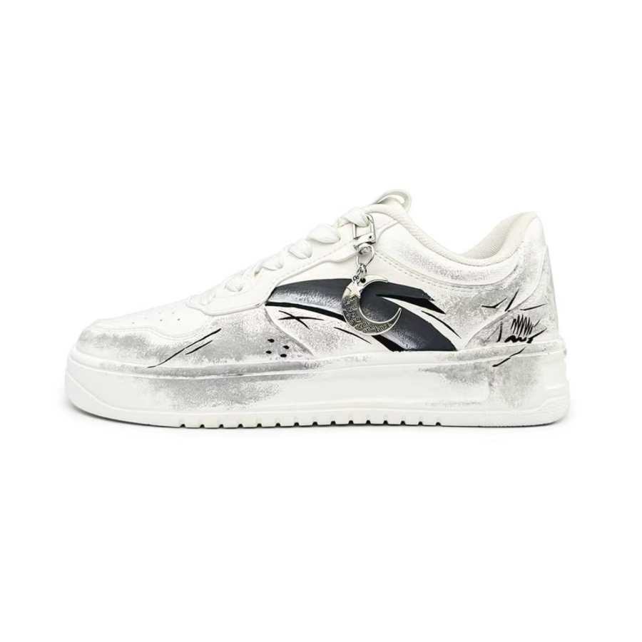 ANTA Easy Skateboard Shoes Unisex Low Top White/Gray