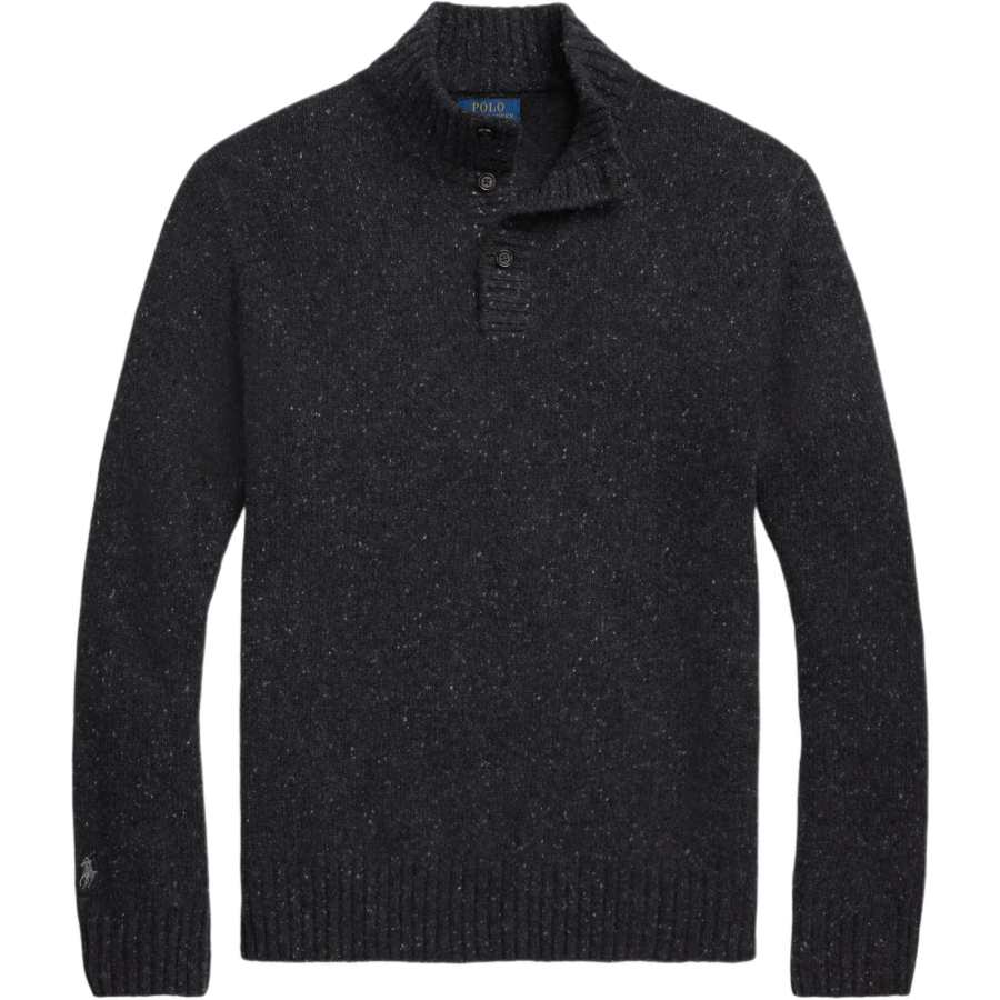Polo Ralph Lauren Sweaters Men's Gray Henry Collar Moderate