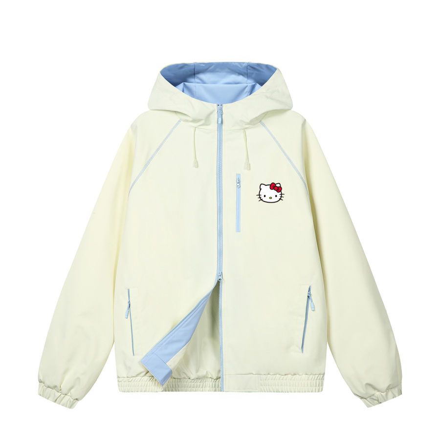 Sanrio Hello Kitty Jackets Unisex Hooded Non Detachable Moderate Straight Fit