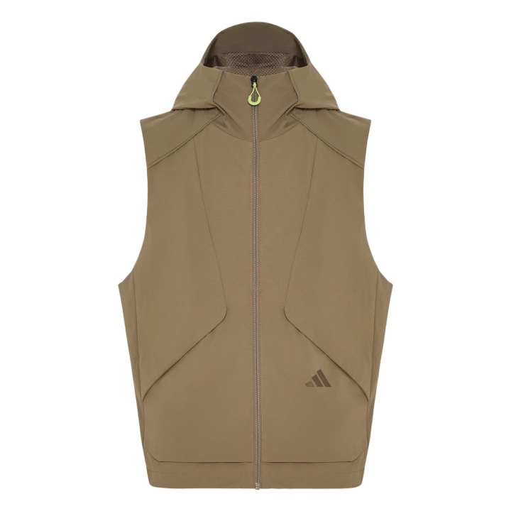 Adidas Adidas Terrex Vests Unisex Khaki Brown Hooded Non Detachable Moderate
