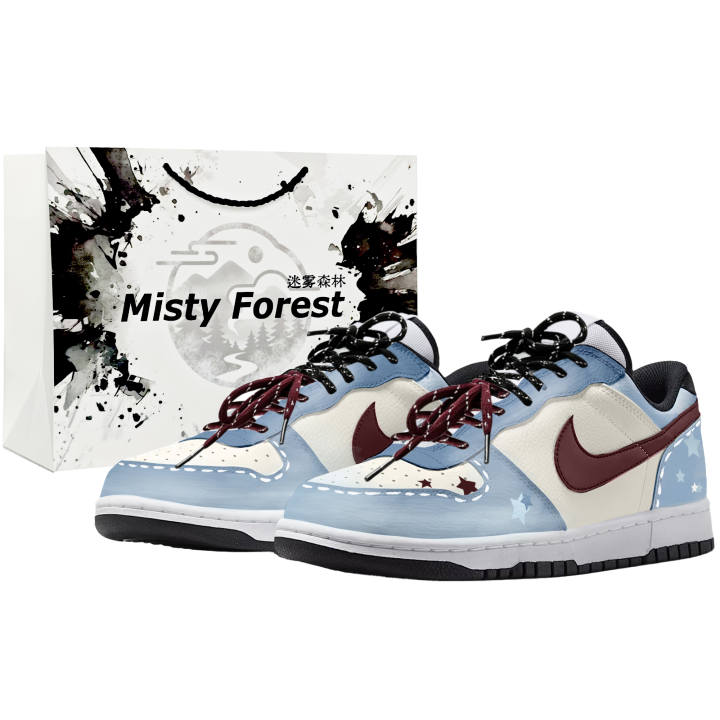 Nike Nike Big Skateboard Shoes Men's Low Top Red, Blue, White