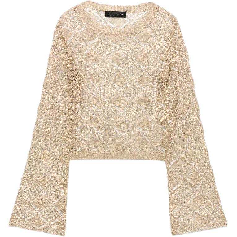 ZARA Knitwear Women's Gold Thin