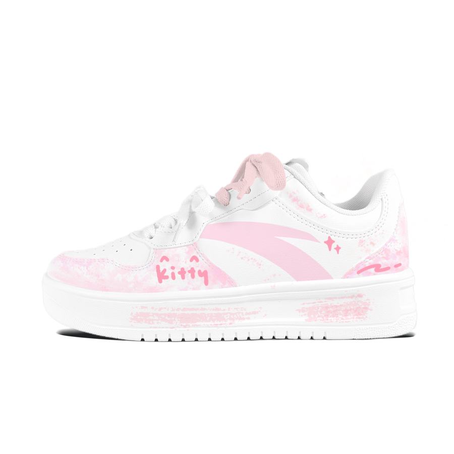 ANTA Easy Skateboard Shoes Unisex Low Top Pink