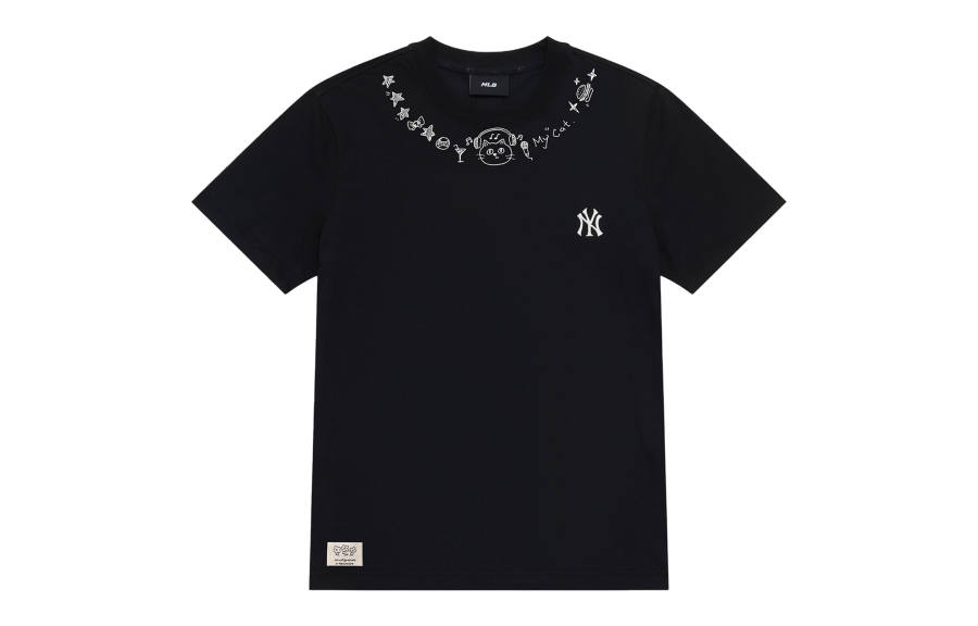 MLB MLB T Shirts Unisex Black Consider 1 Size Up Crew Neck Moderate