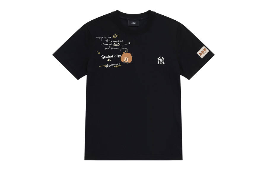 MLB MLB T Shirts Unisex Black Consider 1 Size Up Crew Neck Moderate