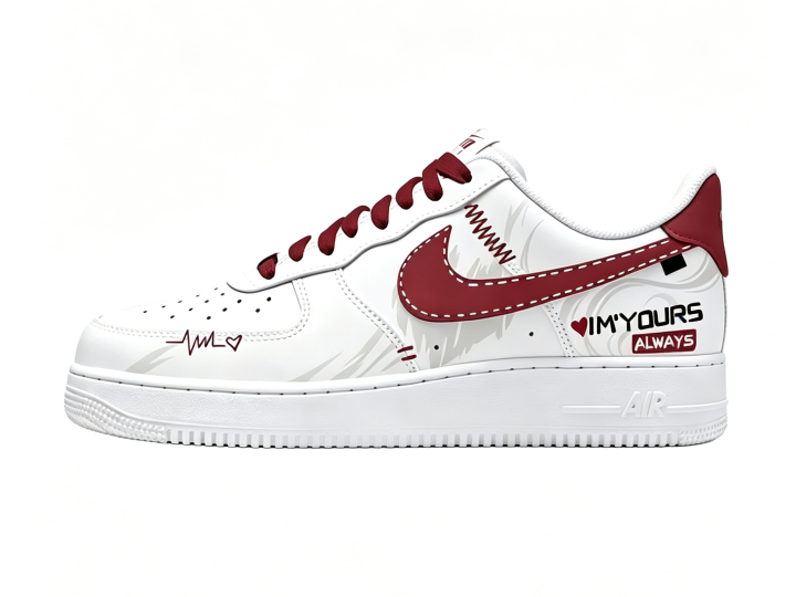 Nike Nike Air Force 1 Skateboard Shoes Unisex Low Top Red/Black
