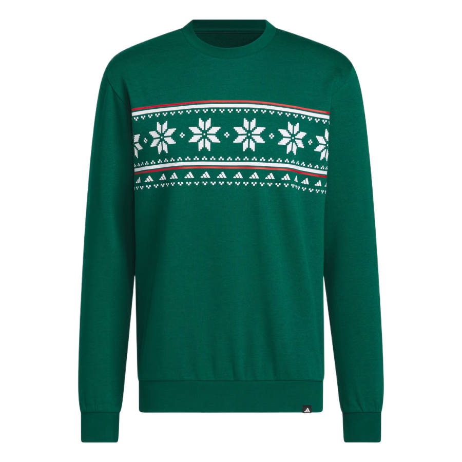 Adidas Adidas Sportswear Sweatshirts Men's University Green Crew Neck Moderate