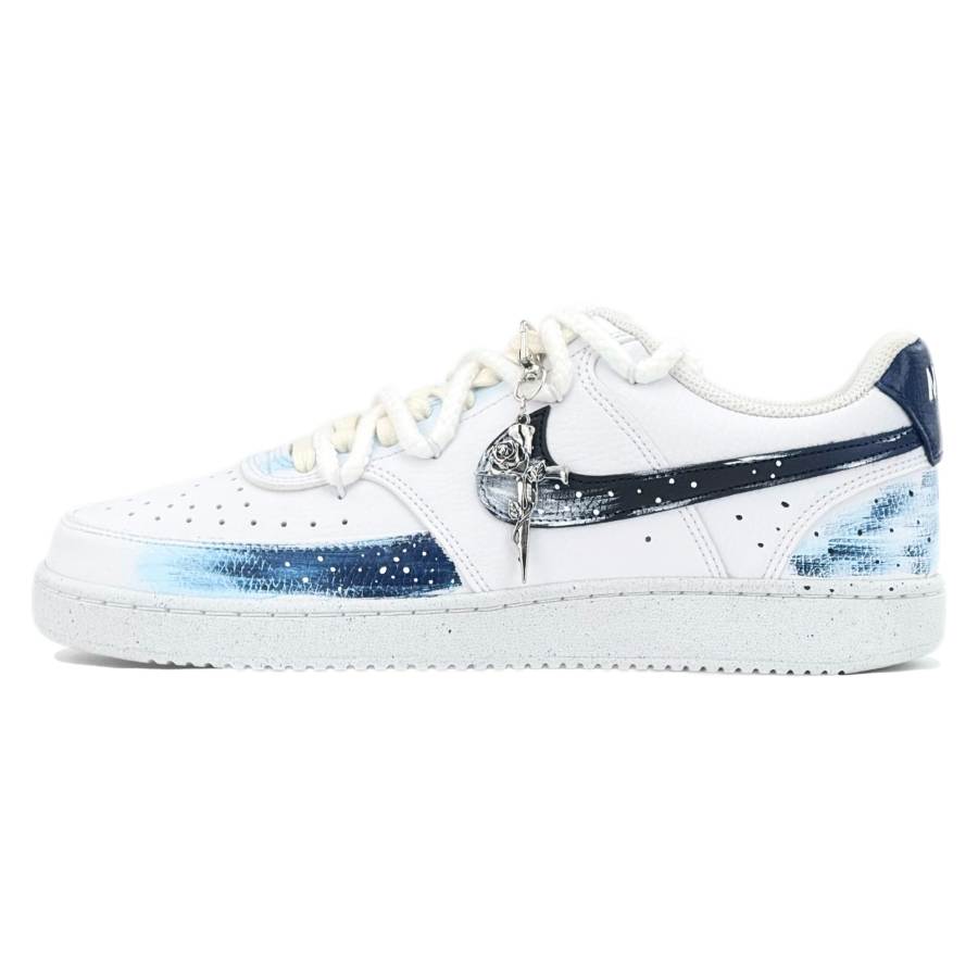 Nike Nike Court Vision 1 Skateboard Shoes Unisex Low Top White/Blue/Black