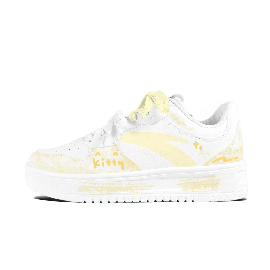 ANTA Easy Skateboard Shoes Unisex Low Top Yellow