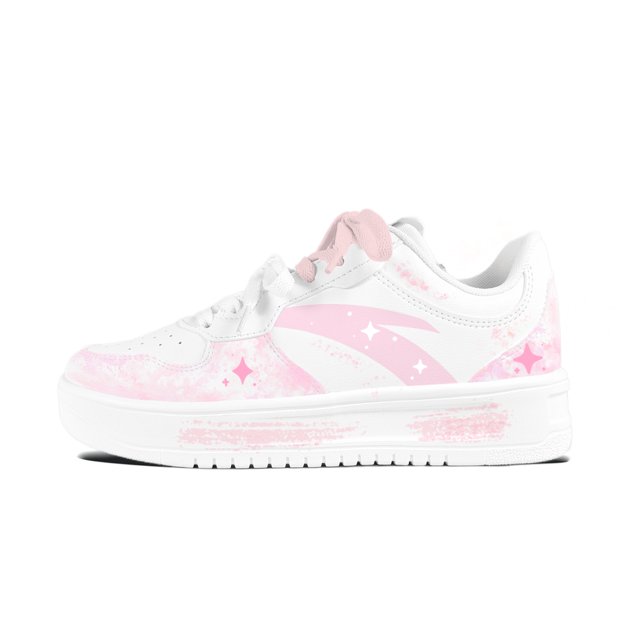 ANTA Easy Skateboard Shoes Unisex Low Top Pink