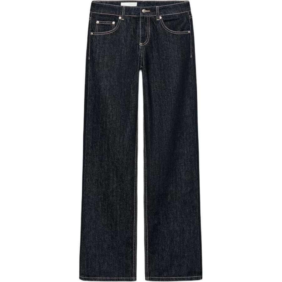 ZARA Trf Jeans Women's Dark Indigo Cyan Moderate