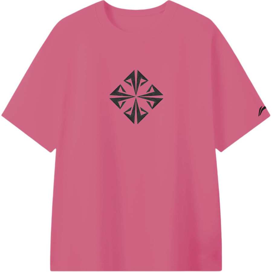 Li-Ning Li Ning T Shirts Men's Energy Powder Crew Neck Moderate Straight Fit