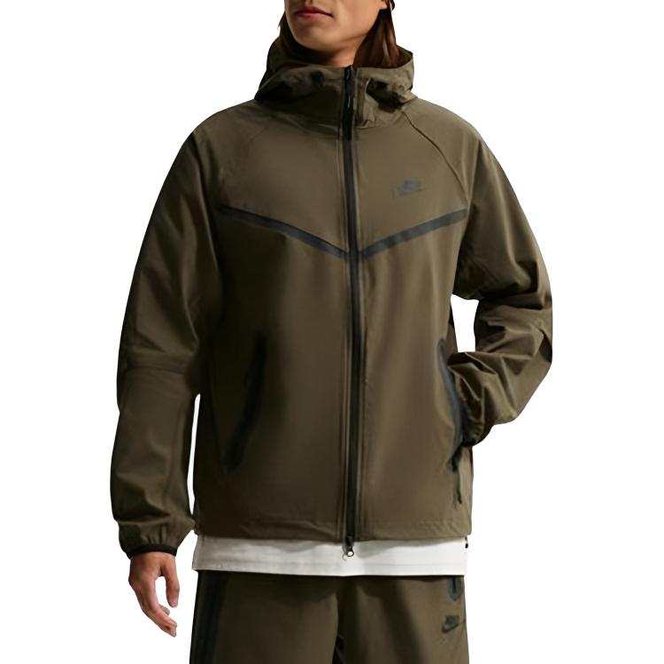 Nike Nike Jackets Men's Dark Army Green Hooded Non Detachable Moderate