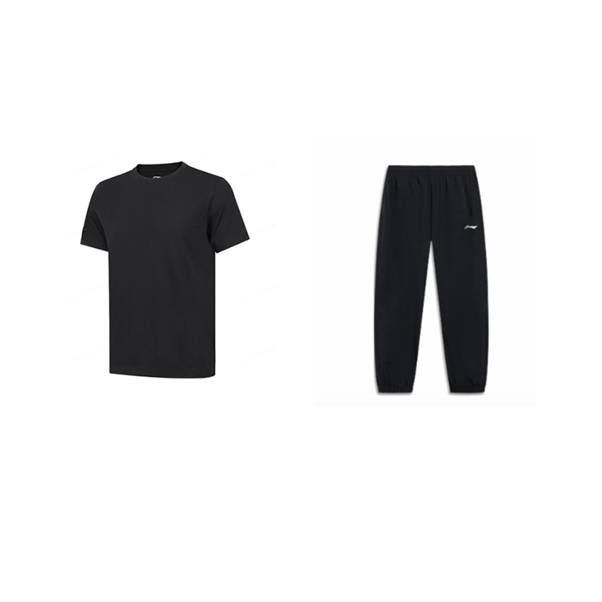Li-Ning Li Ning Casual Sportswear Men's Black Crew Neck Thin