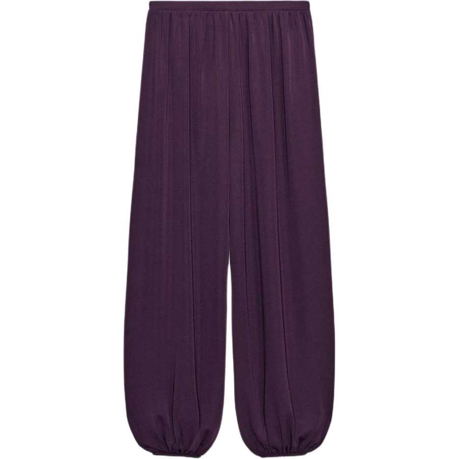 ZARA Casual Pants Women's Deep Eggplant Purple Moderate