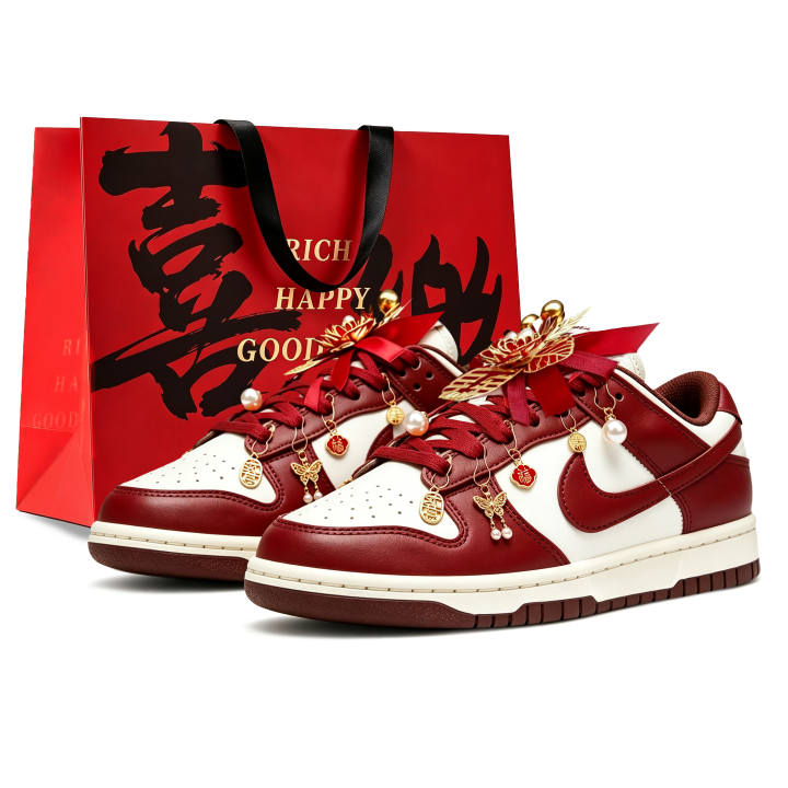 Nike Nike Dunk Skateboard Shoes Unisex High Top White/Red