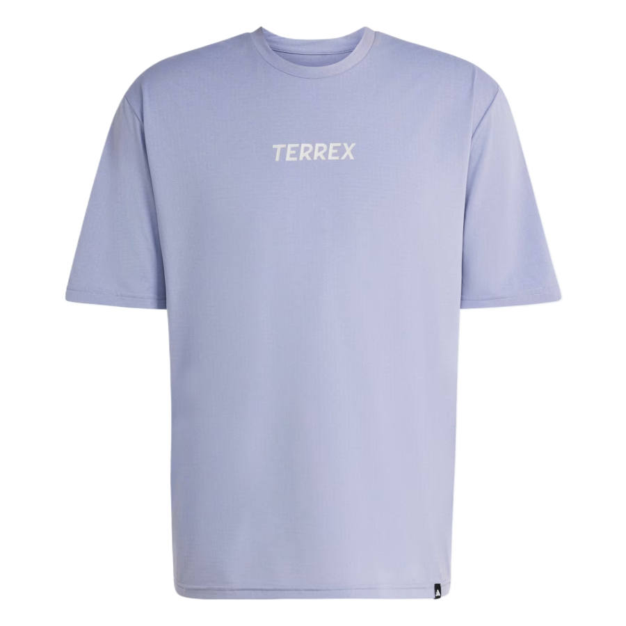 Adidas Adidas Terrex T Shirts Men's Silver Violet Crew Neck Moderate