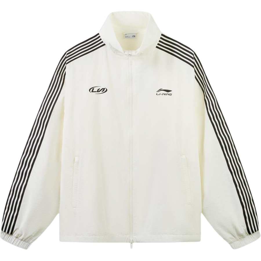 Li-Ning Li Ning Sports Life Collection Trench Coats Unisex Ivory Stand Collar Moderate
