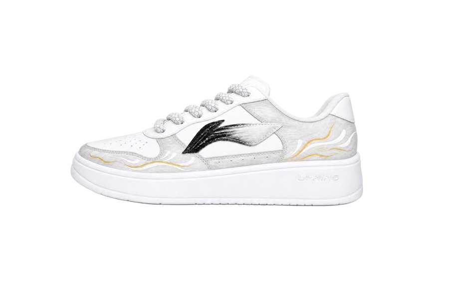 Li-Ning Li Ning Floating Boat Skateboard Shoes Men's Low Top Gray White