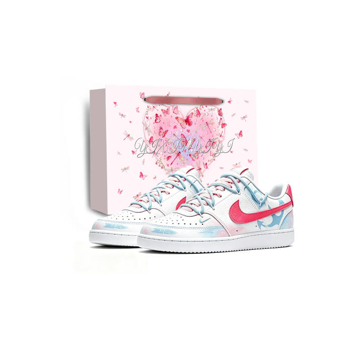 Nike Nike Court Vision Skateboard Shoes Women's Low Top Blue White