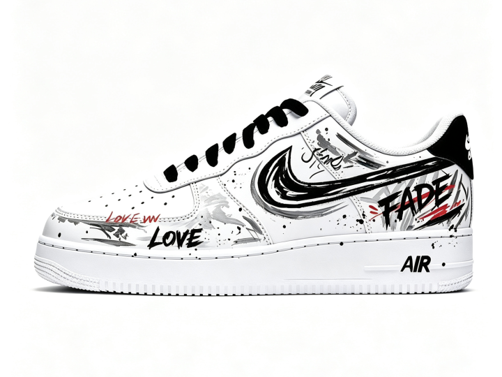 Nike Nike Air Force 1 Skateboard Shoes Unisex Low Top Black