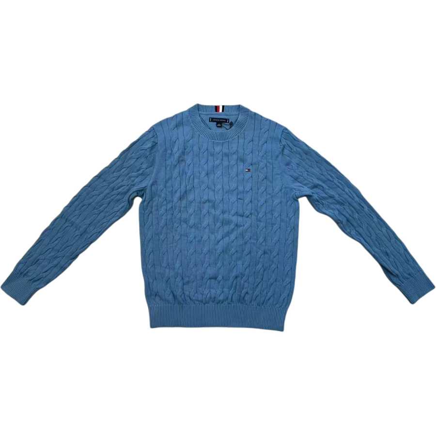 Tommy Hilfiger Knitwear Men's Haze Blue Crew Neck Moderate