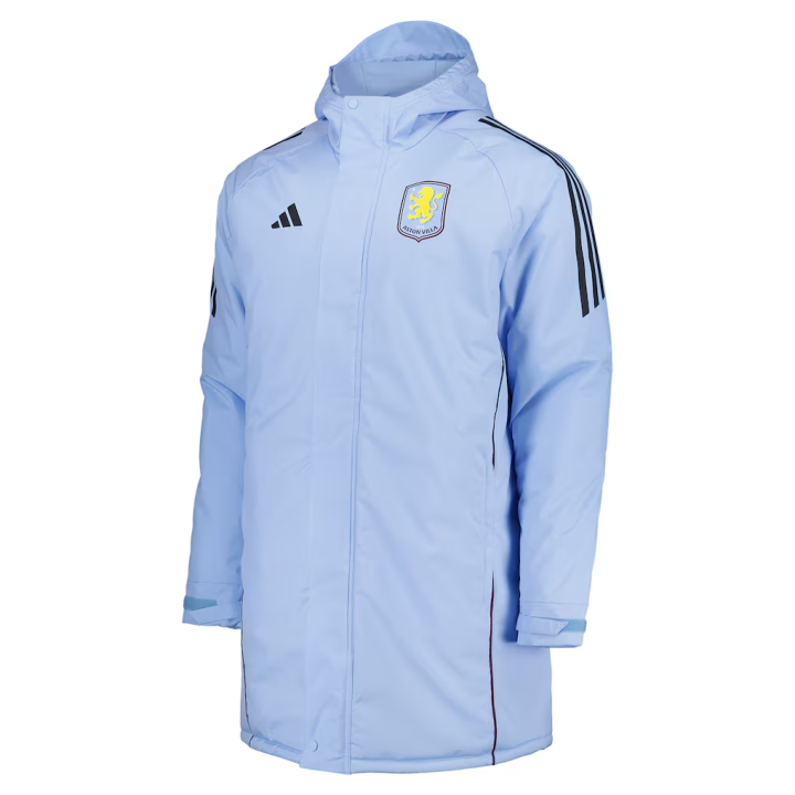 Adidas Adidas Aston Villa Parka Coats Men's Blue Hooded Non Detachable Moderate