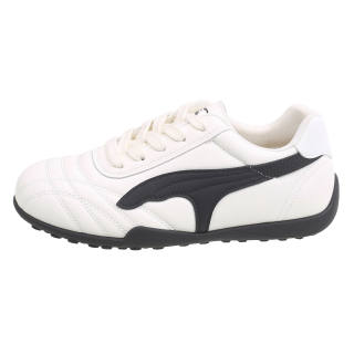 JBBCN Casual Shoes Women's Low Top Black/Silver/White