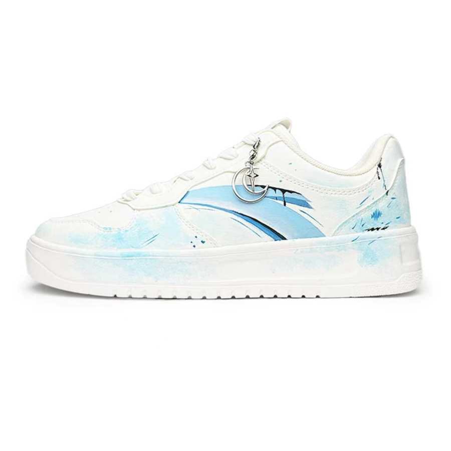 ANTA Easy Skateboard Shoes Unisex Low Top White/Blue