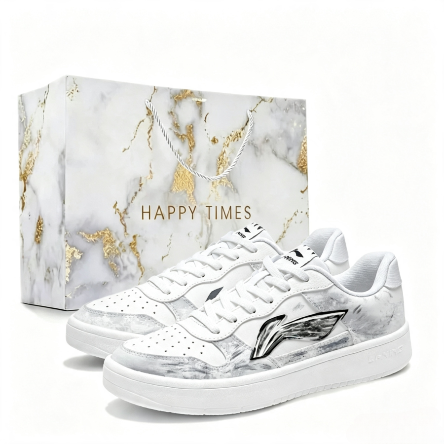 Li-Ning Li Ning Floating Boat Skateboard Shoes Unisex Low Top Black White Gray