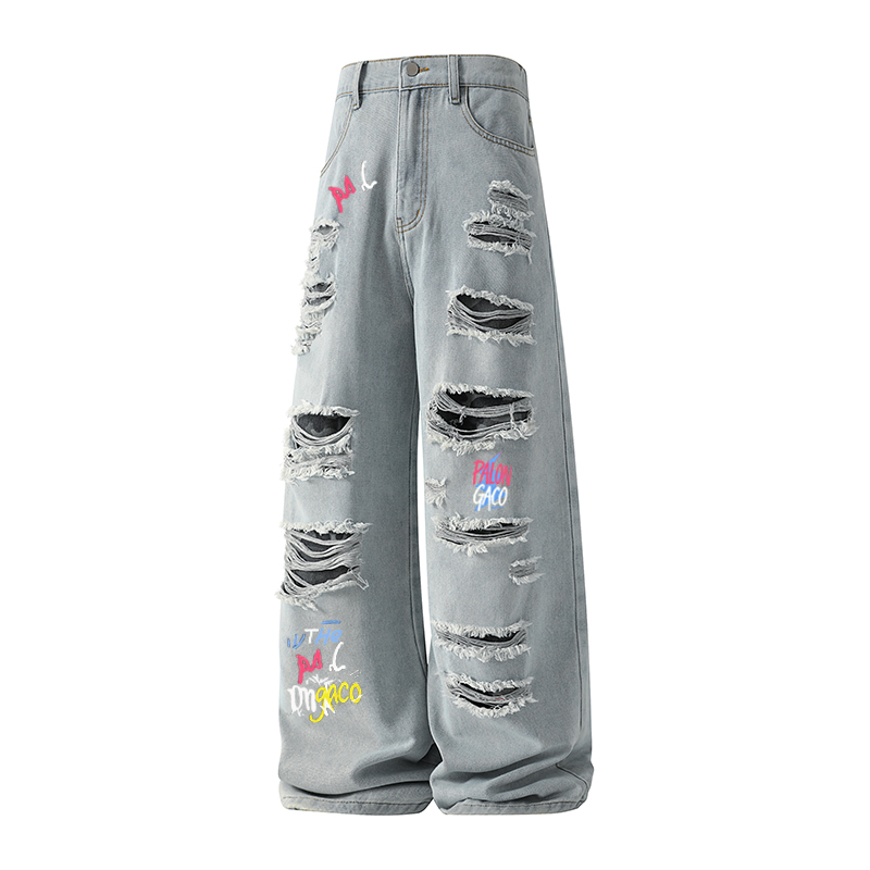 PAL ONGACO Jeans Unisex Moderate Wide Leg Pants