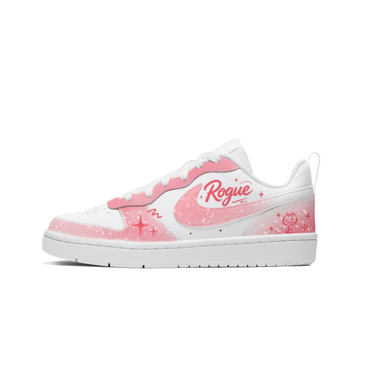 Nike Nike Court Borough Skateboard Shoes Unisex Low Top White Pink Gradient
