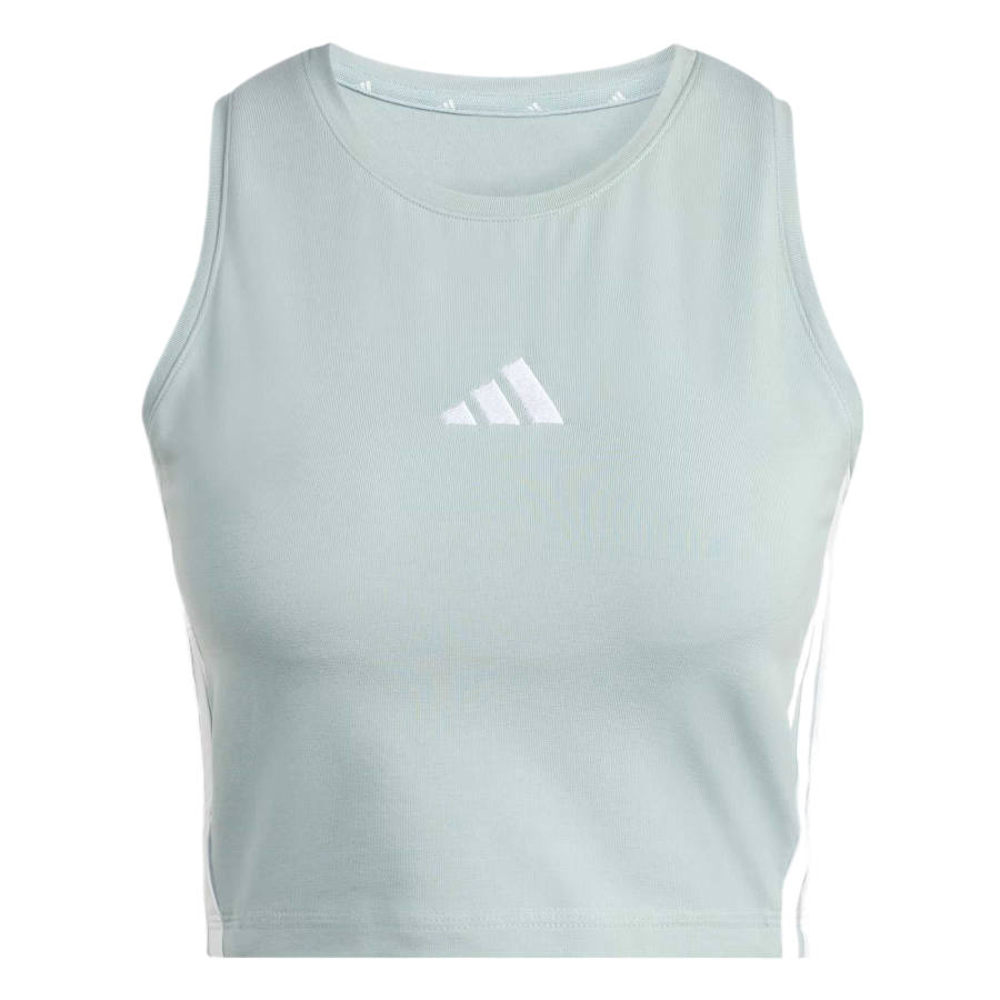 Adidas Adidas ESSENTIALS 3 Stripes Sleeveless Sports Shirts Women's Wonder Sage Crew Neck