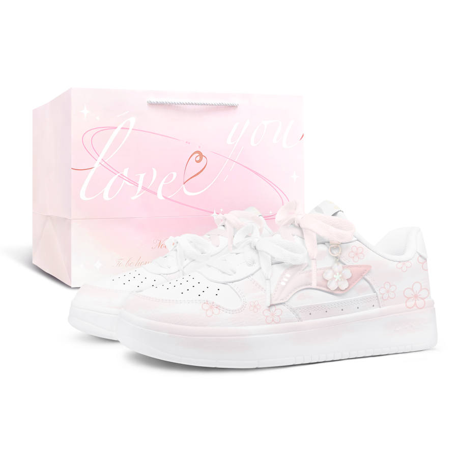 Li-Ning Li Ning Floating Boat Skateboard Shoes Women's Low Top Pink